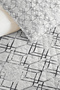 Gray Geometric Young Room Single Pique Set - Anthracite Minimal 160X220 cm Quilted Bedspread - 3