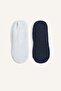 Women's Non-Slip Sole 2-Piece Cotton Pilates Socks Y6624Azns - 3
