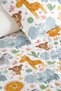 Safari Animal Kids' Room Single Pique Set-Pastel Orange 160X220 cm Quilted Bedspread - 3