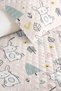 Rabbit Pastel Cream Girls' Pique Set - Forest Themed Mint Yellow Baby Room Bedspread 160X220 cm - 3