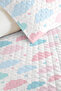 Pastel Cloudy Pink Girls' Pique Set - Starry Blue Baby Room Bedspread - 160X220 cm - 3