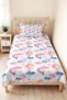 Flying Balloon Pastel Powder Girl's Pique Set - Cloudy Blue Baby Room Bedspread - 160X220 cm - 6