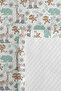 Safari Mint Children's Room Single Pique Set - Cute Beige 160X220 cm Quilted Bedspread - 7