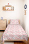 Rabbit Cloud Pink Girls' Pique Set - Cute Pastel White Baby Room Bedspread - 160X220 cm - 5