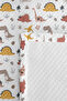 Dinosaur Yellow Children's Room Single Pique Set - Pastel Modern Gray 160X220Cm Quilted Bedspread - 7