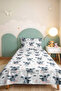 Koala Rainbow Gray Children's Room Single Pique Set - Pastel Cloud Pink 160X220 cm Bedspread - 8