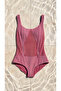 Women's Pink Corset Plus Size Swimsuit - 4