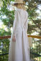 Linen Dress with Collar Detail and Belt - 4