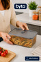 3.5 L Plastic Storage Container with Lid Suitable for Microwave Multi-Purpose Food Storage Box - 2