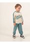 3-4-5-6 Years Old Seasonal Printed Piecewise Track Pants with Belt for Boys - 3