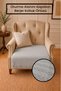 Hsn |   Cotton Single Armchair Cover for Seating |   Non-Slip Armchair Cover Sofa Shawl 85X95 cm Light Gray