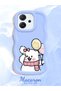 Oppo Reno 14F Compatible Case Camera Protector Blue Silicone Couple Phone Case Cat Pattern - 2