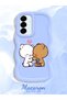 Samsung Galaxy A56 Compatible Case Camera Protective Blue Silicone Couple Phone Case Cute Pattern - 2