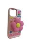 Pink Flowers Phone Case for iPhone 12/ 13/14/15(Promax), Cute 3D Interest Colorful Flowers Protective Soft Silicone iPhone Case for Women Girls - 7
