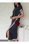 Cross-Striped Washable Modal Dress - 6