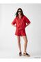 Lcw Vision Red Women's 100% Linen Shirt - 2