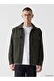 Xside Khaki Comfortable Fit Shirt Collar Men's Jacket