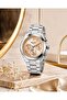 Elite Quartz Analog Watch with Silver Stainless Steel Bracelet and Champagne Dial - 6