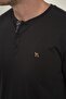Men's Black Buttoned Collar Long Sleeve Pajama Set Ar3845-S-V1 - 5