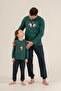 Wonderful Time Father Son Green Long Sleeve Pajama Set Ar3823-A-V1 - 2