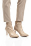 Beige Women's Heeled Boots 2611 Z - 3