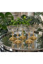 6-Piece Premium Patented Gold Footed Glass Presentation Set |   Cake, Breakfast and Treat Presentation Plate/Bowl - 3