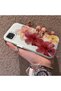 Realme C20 Compatible Silicone Edge Hard Back Case Couple Phone Case with Floral Pattern - 2