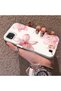 Realme C20 Compatible Silicone Edge Hard Back Case Couple Phone Case with Floral Pattern - 2