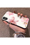 حافظة هاتف متوافقة مع iPhone X مصنوعة من السيليكون ذات حافة صلبة وخلفية صلبة بنمط زهور - 2