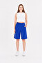 Women's Cotton Capri Cobalt Blue-7003 - 3