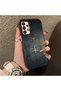 Samsung Galaxy A33 Compatible Silicone Edge Hard Back Case Couple Phone Case with Airplane Pattern - 3