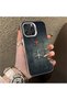 iPhone 16 Pro Compatible Silicone Edge Hard Back Case Couple Phone Case with Airplane Pattern - 3