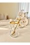 Pink Çiğdem Model Gold Gilded 6-Person 12-Piece Luxury Tea Set - 5