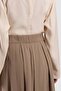Pilikaşe Detailed Elastic Tensel Skirt Mink - 2