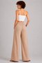 High Waist Linen Blend Comfortable Loose Pants - 3