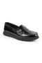 Loafer Shoes Shiny Patent Leather Classic Strapped Moccasin Stitched Lightweight Flexible Eva Sole Daily L076.5604