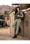 | Women's Military Tactical Underwear Bottom and Top Comfortable Thermal Cotton Set Camping Set (Nano Green)