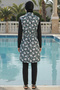2-Piece Set (with Bonnet Gift) Lycra Sleeves, Elastic Waist, Side Slits, Islamic Swimwear D58 - 3