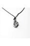 Unisex with Chrome Fish Pin Figure - Sailor Design Adjustable Hook Necklace with Oiled Cotton Cord - 3