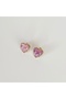 Lilac Heart Steel Earrings