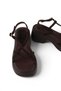 Delori̇n Genuine Leather Strap Thick Sole Women's Daily Sandals - 5