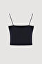 Modal Askılı Crop Basic Navy Blue Women's Sleeveless T-Shirt Atl00159 - 3