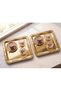 Gold Kare 1 Piece Tea and Coffee Presentation Tray with Gold Pattern on the Edge - 2