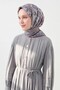 Soft Scarf Shawl Motif Steel Blue - 3