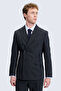 Black Regular Fit Double Breasted Classic Suit - 4