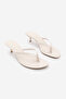 Women's Classic Short Heeled Flip Flops Zipos Ecru - 5