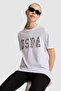 Women's White Crew Neck Basic T-Shirt 50321690-Vr013