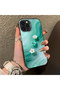 iPhone 13 Pro Max Compatible Silicone Edge Hard Back Case Couple Phone Case with Floral Pattern - 3