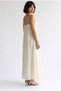 4951 Women's Strappy Chiffon V-Neck Lined Flowy Long Dress Yellow - 5
