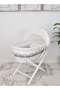 FUN MOMENT Rattan Moses Basket with White Foldable Wooden Base